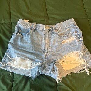 American Eagle distressed mom shorts
